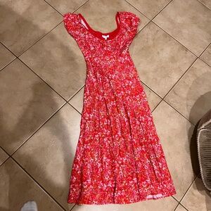 Lost & Wander Floral Dress Midi Brand New Never Worn